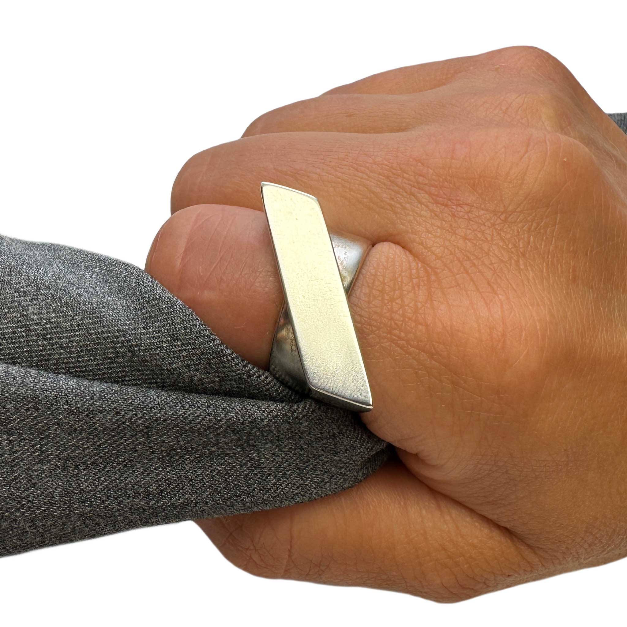 Path Ring Crafted from Solid Sterling Silver